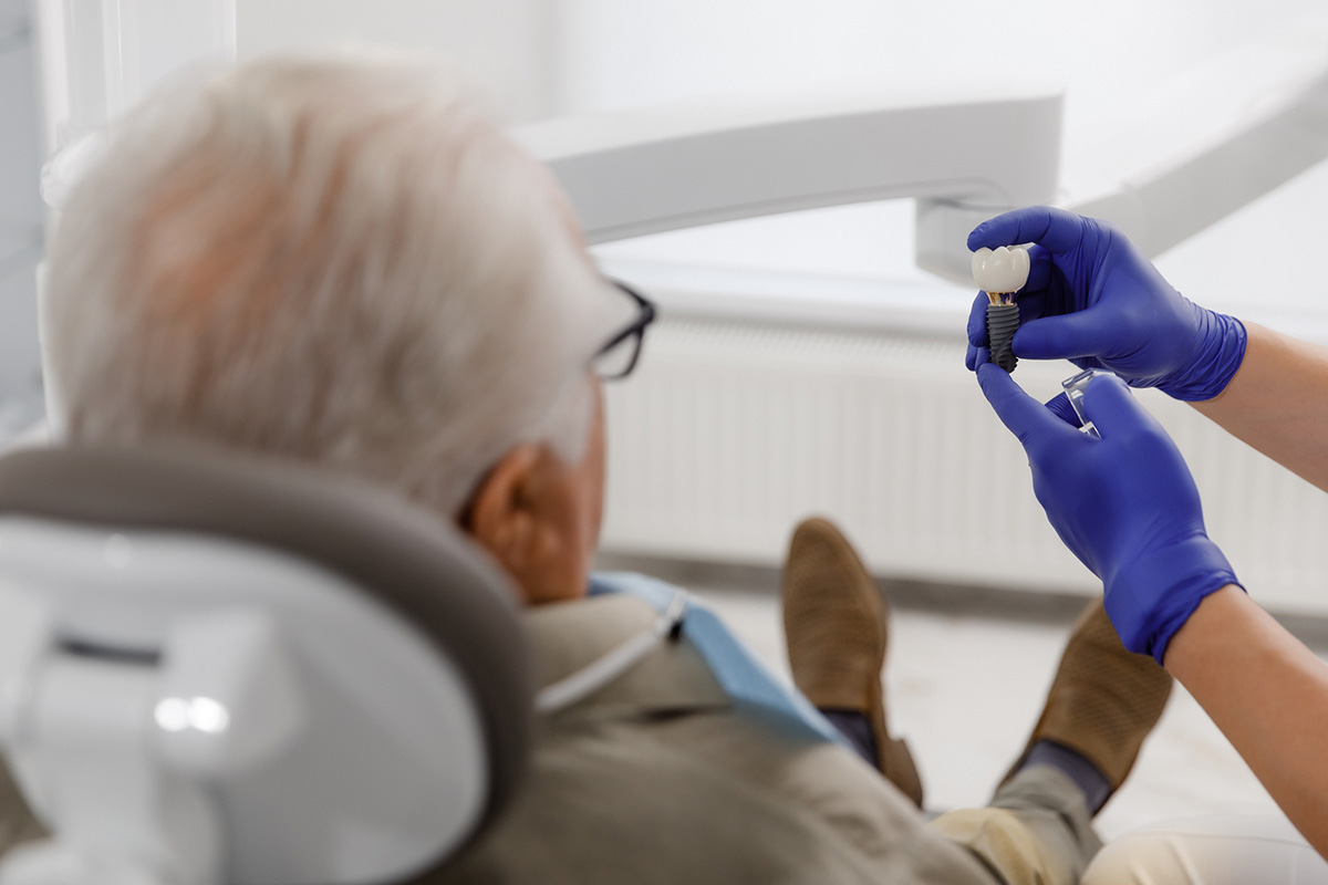 Patient at the dentist